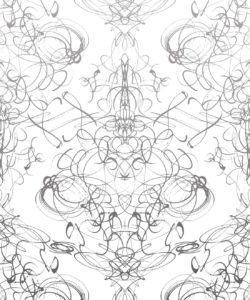 Menna Wallpaper by Simcox • Color black and white • Contemporary Wallpaper • swatch