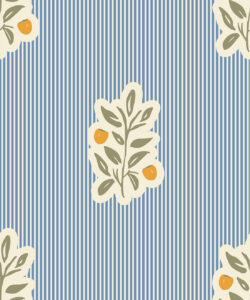 Piper,Nooooo Wallpaper | Colourway: Blue & Orange | Anything But Basic Collection | Gray Benko x Milton&King | Swatch