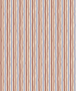 Can’t Keep It Straight Wallpaper | Colourway: Brick & Periwinkle | Anything But Basic Collection | Gray Benko x Milton&King | Swatch