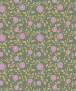 Mary Lennox Wallpaper | Colourway: Lavender & Green | Anything But Basic Collection | Gray Benko x Milton&King | Swatch