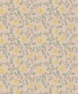 Mary Lennox Wallpaper | Colourway: Peach & Mustard | Anything But Basic Collection | Gray Benko x Milton&King | Swatch