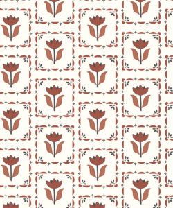 Flora Wallpaper | Colourway: Brown & Black | Anything But Basic Collection | Gray Benko x Milton&King | Swatch