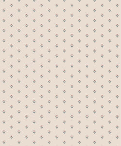 Nana’s Kitchen Wallpaper | Colourway: Ivory, Burgundy & Blue | Anything But Basic Collection | Gray Benko x Milton&King | Swatch