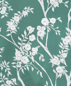 Blooming Joy • Chinoiserie Wallpaper by Danica Andler • Jade Swatch