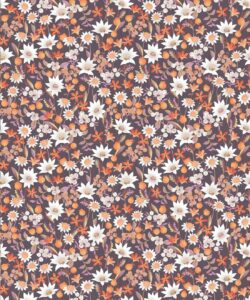 Flannel Flowers Wallpaper • Orange • Swatch