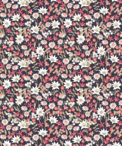 Flannel Flowers Wallpaper • Red Night • Swatch