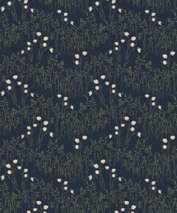 Cotton Grass Wallpaper • Hackney & Co. • Indian Blue • Swatch