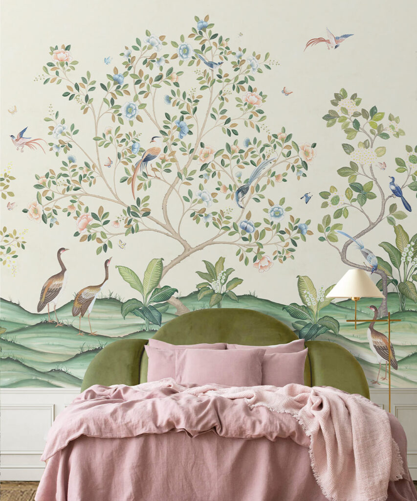 Spring Landscape Mural • Beige • Insitu