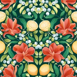 Scarlet & Forest Green