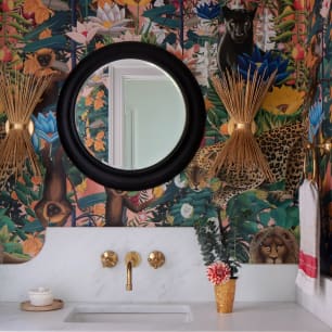 The Jungle Wallpaper - Colourway: Coral - Instagram Image - Home Page