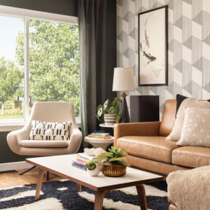 Origami Wallpaper - Colourway: Black - Instagram Image - Home Page