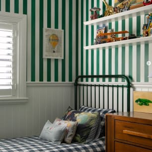 Fresco Stripe Wallpaper - Colourway: Green - Instagram Image - Home Page